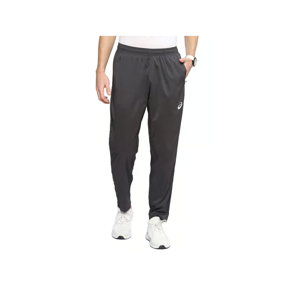 asics latest zip bottom woven grey pant