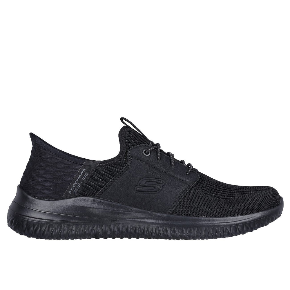 SKECHERS Men's Delson 3.0 Lavell Running Shoe (Black)