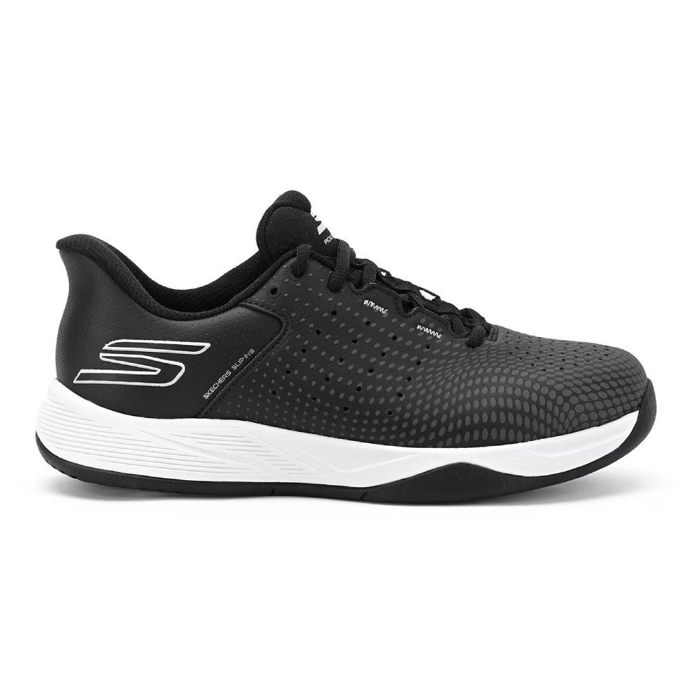 SKECHERS Women's Viper Court Reload Multi Court Shoe (Black/White)