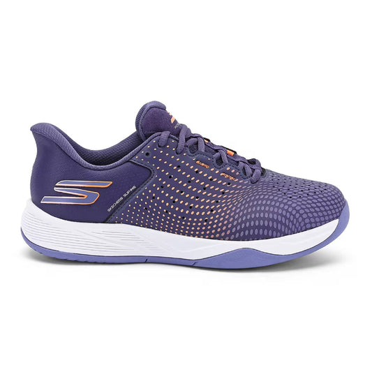 SKECHERS Women's Viper Court Reload Multi Court Shoe (Purple Coral)