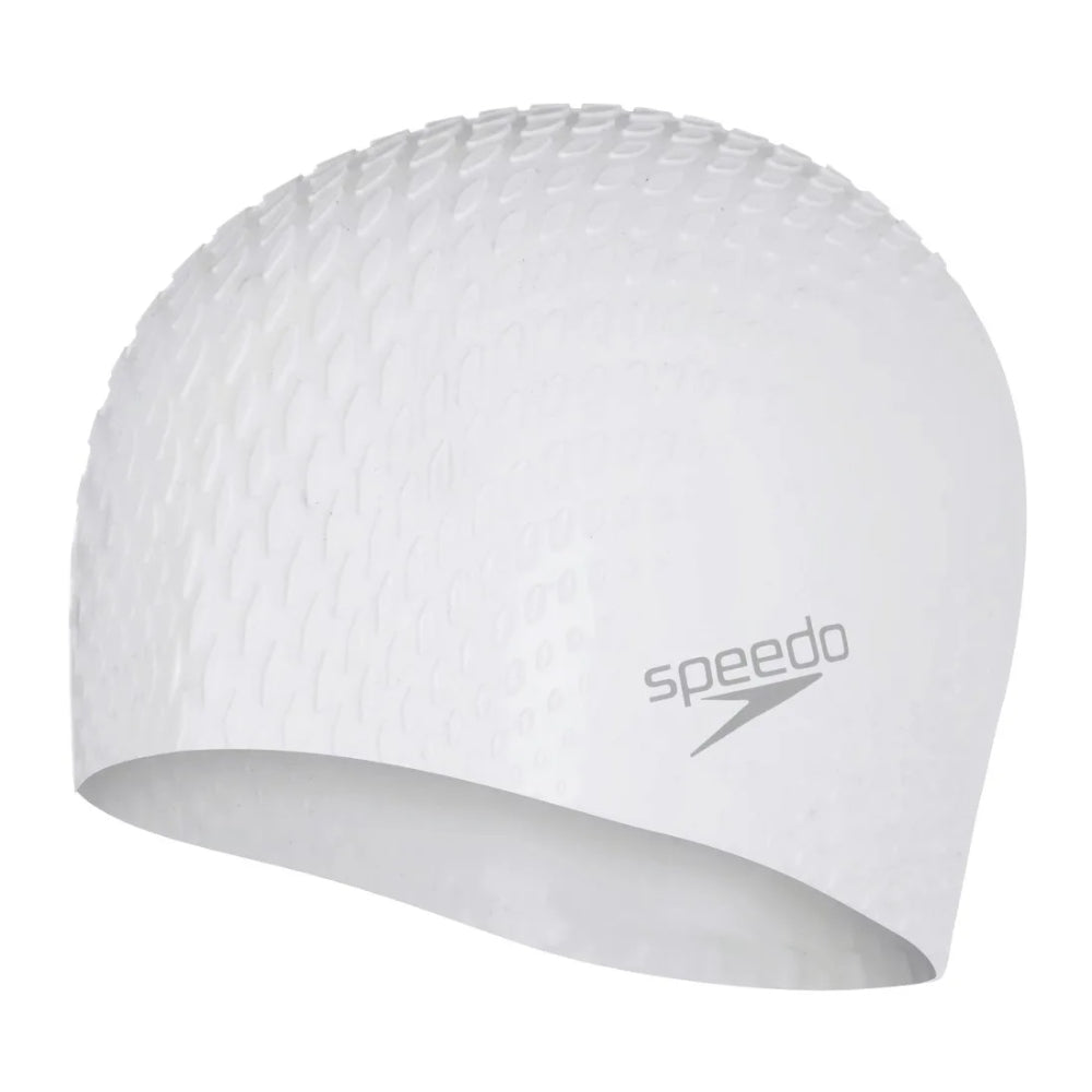 Speedo Adult's Bubble Active + Swimming Cap (White)
