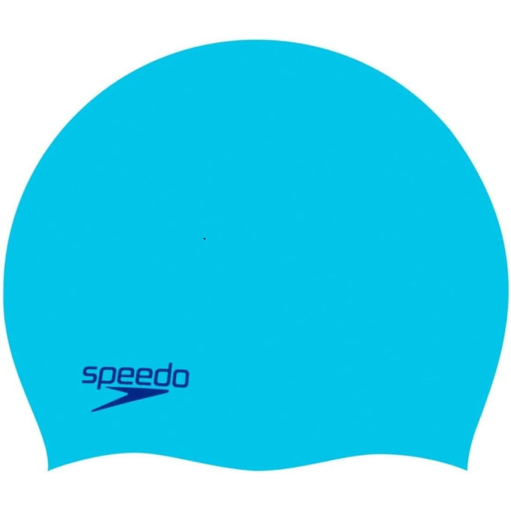 Speedo Junior's Moulded Silicon Swimming Cap (Blue)