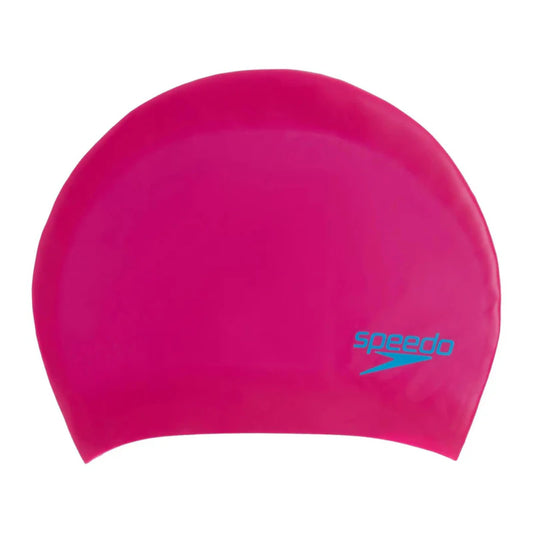 Speedo Junior's Long Hair Swimming Cap (Pink)