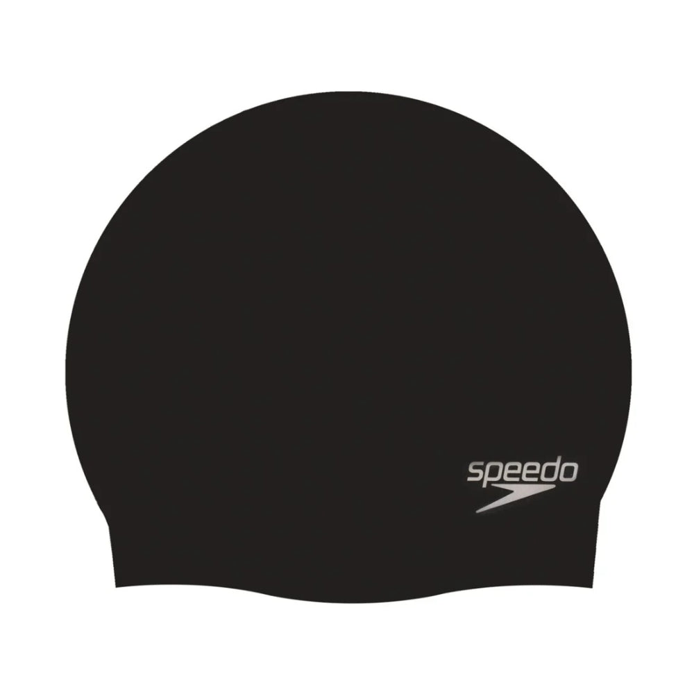 Speedo Adult's  Moulded Silicon Swimming Cap (Black)