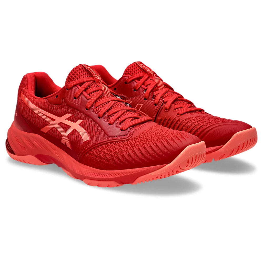 ASICS Men's Netburner Ballistic FF3 Badminton Shoe (Speed Red/Sun Coral)