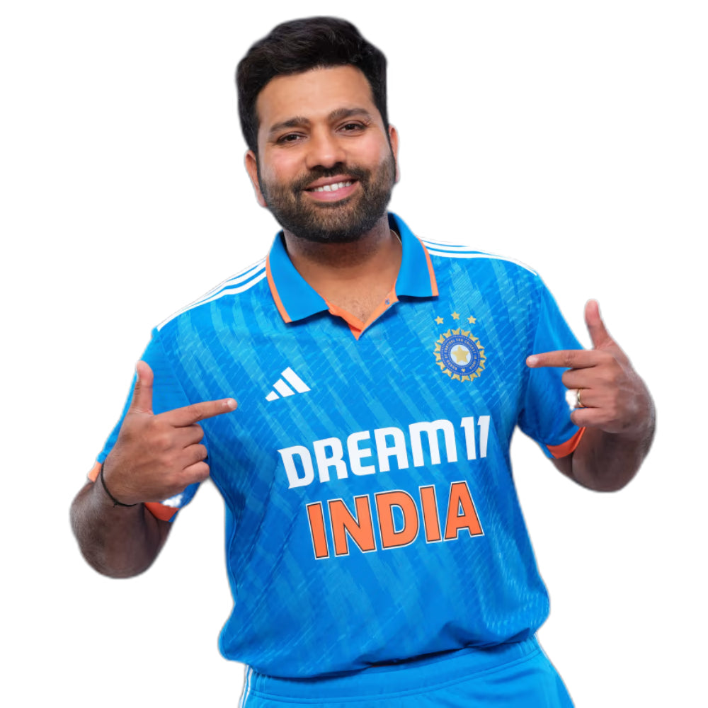 Lightweight Adidas Men India Cricket Odi Fan Bright Blue Jersey