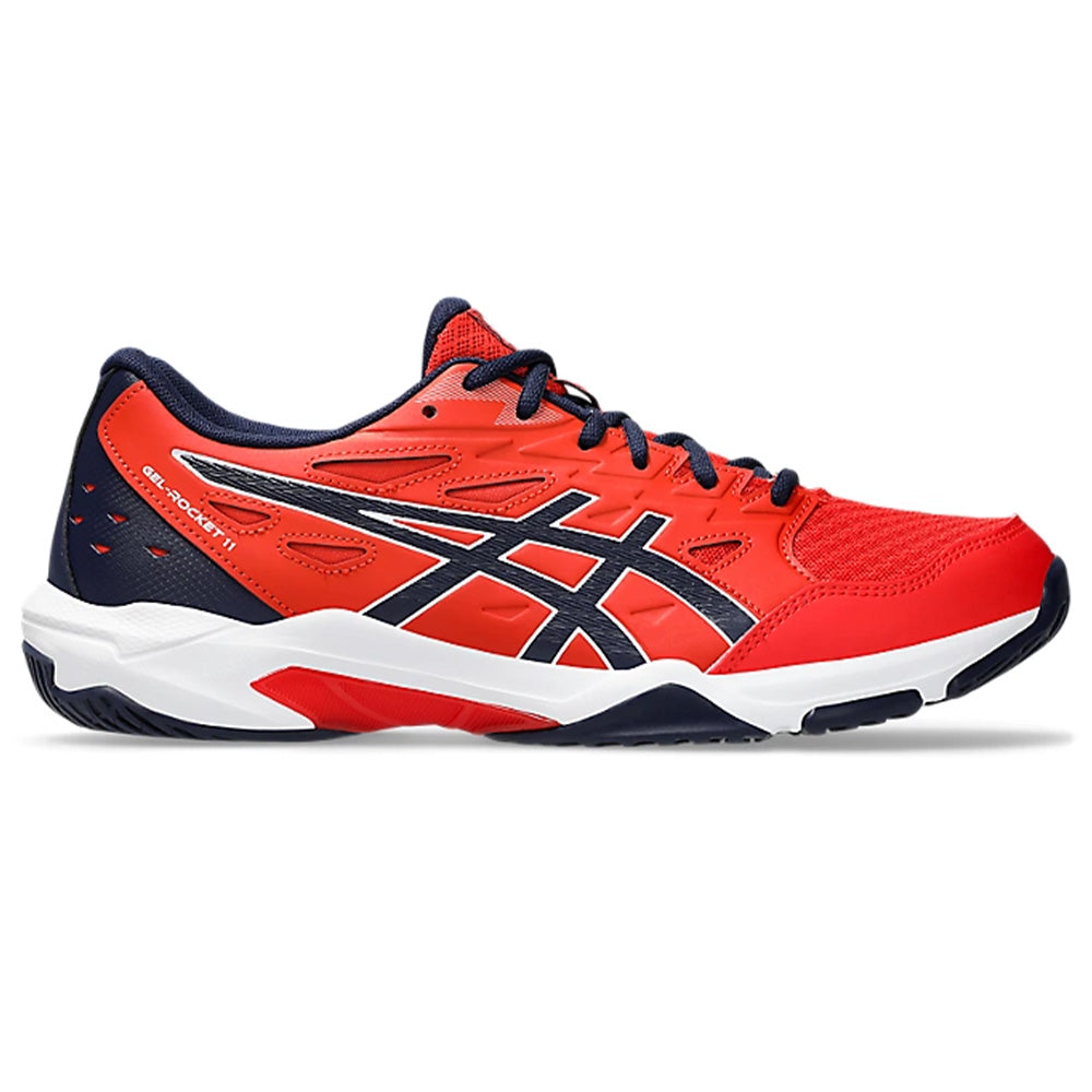 ASICS Men's Gel-Rocket 11 Badminton Shoe (Fiery Red/Peacoat)