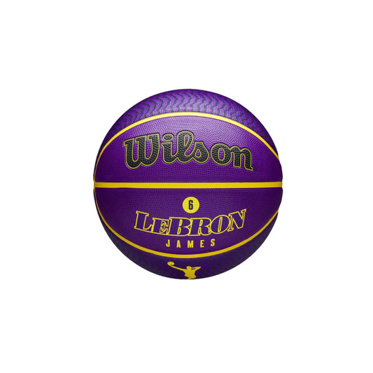 WILSON Lebron NBA Player Icon Outdoor Basketball (Purple/Yellow)