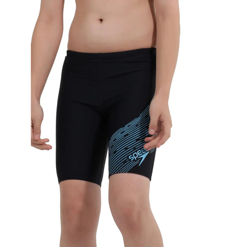 Speedo Boy's Medley Logo Swimming Jammer (True Navy/Pictor Blue)
