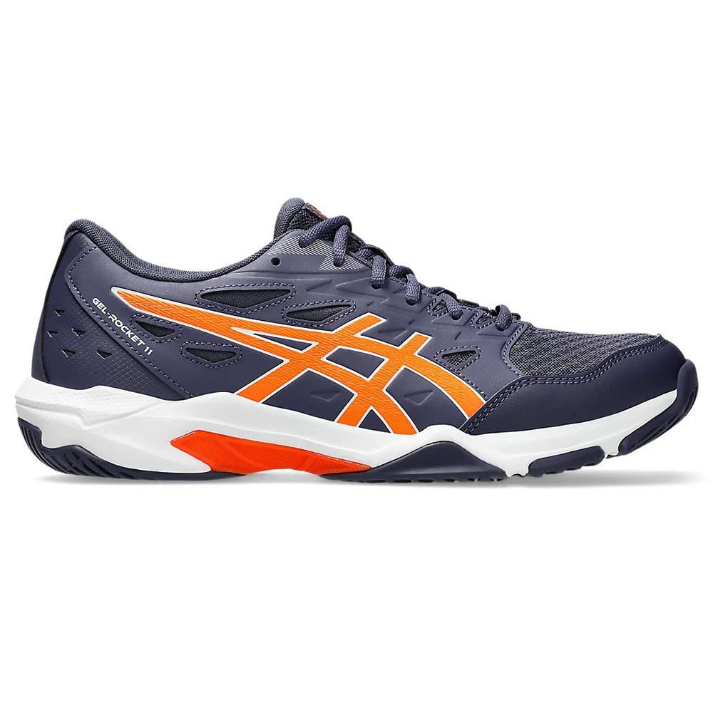 ASICS Men's Gel-Rocket 11 Badminton Shoe (Indigo Fog/Nova Orange)