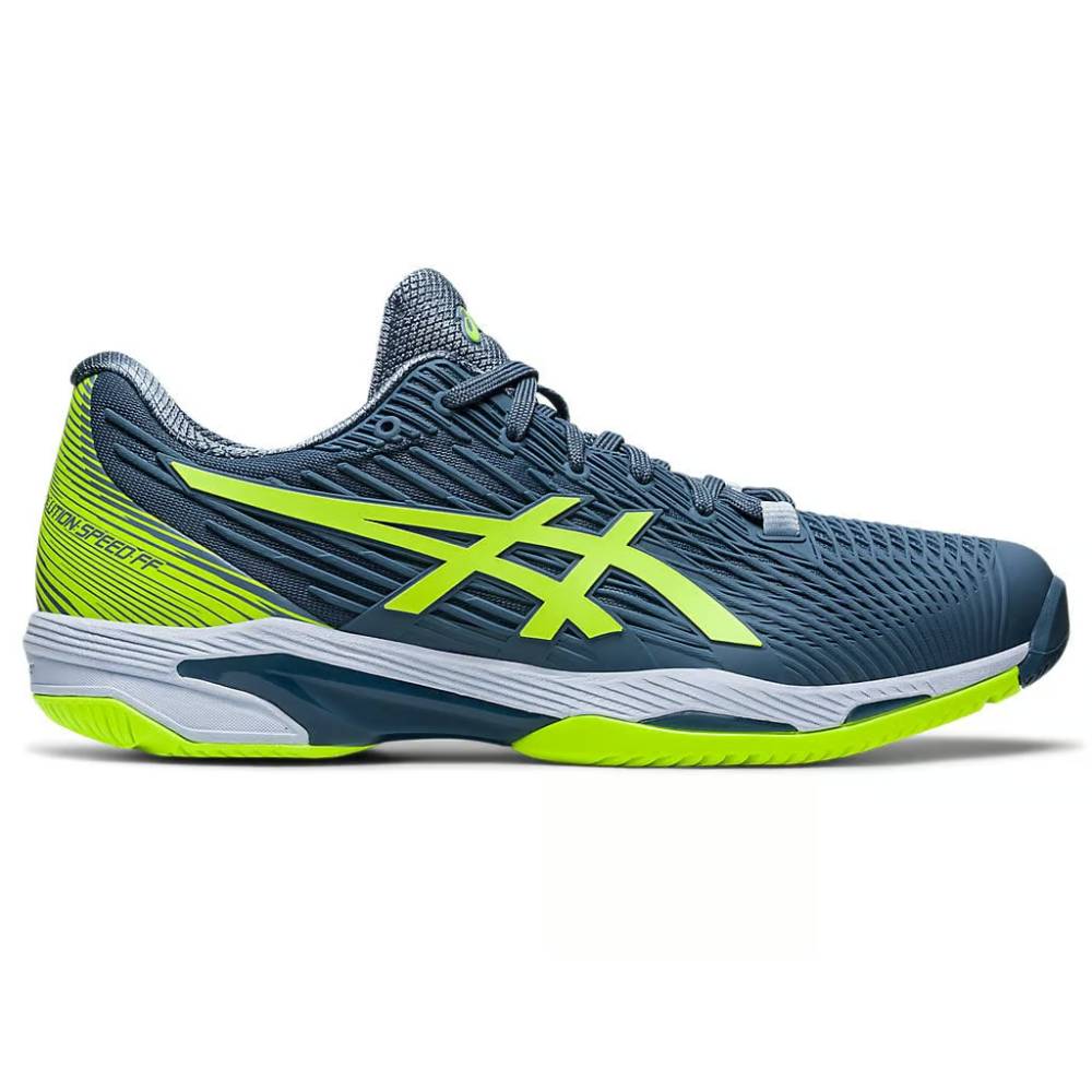 asics Solution Speed FF 2 latest Steel Blue,Hazard Green tennis shoe