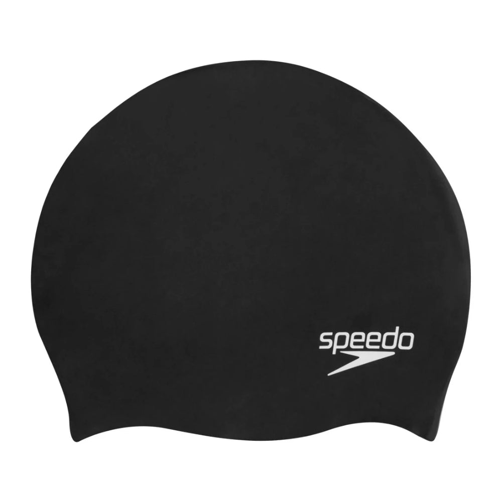 Speedo Junior's Moulded Silicon Swimming Cap (Black)
