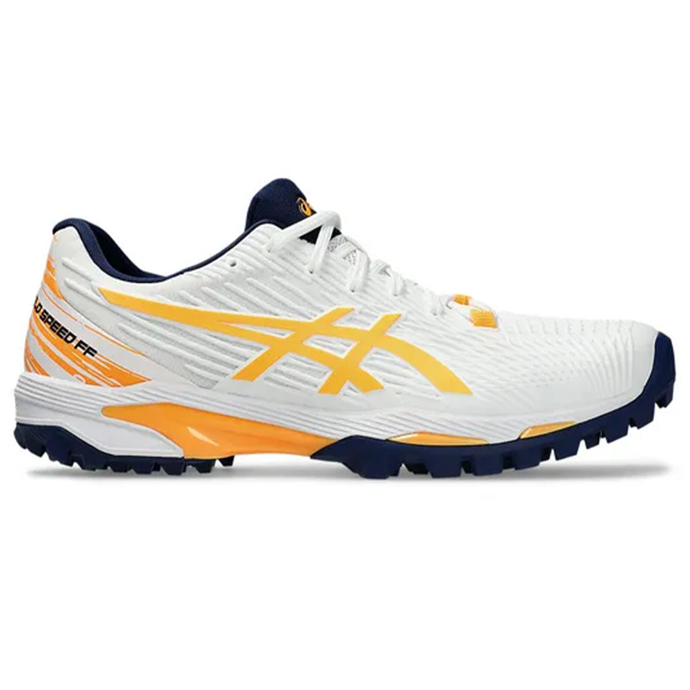 ASICS Men's Field Speed FF Hockey Shoes (White/Stadium Orange)