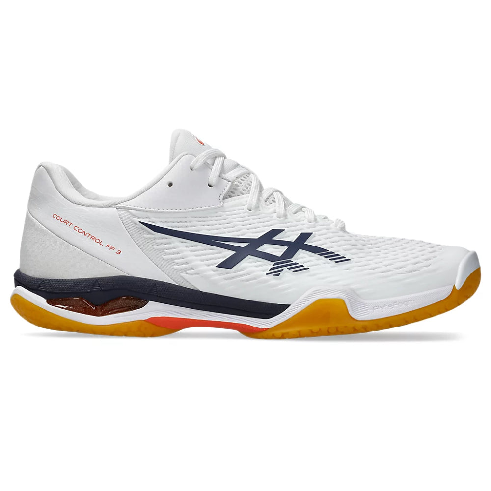 ASICS Men's Court Control FF 3 Badminton Shoe (White/Indigo Fog)