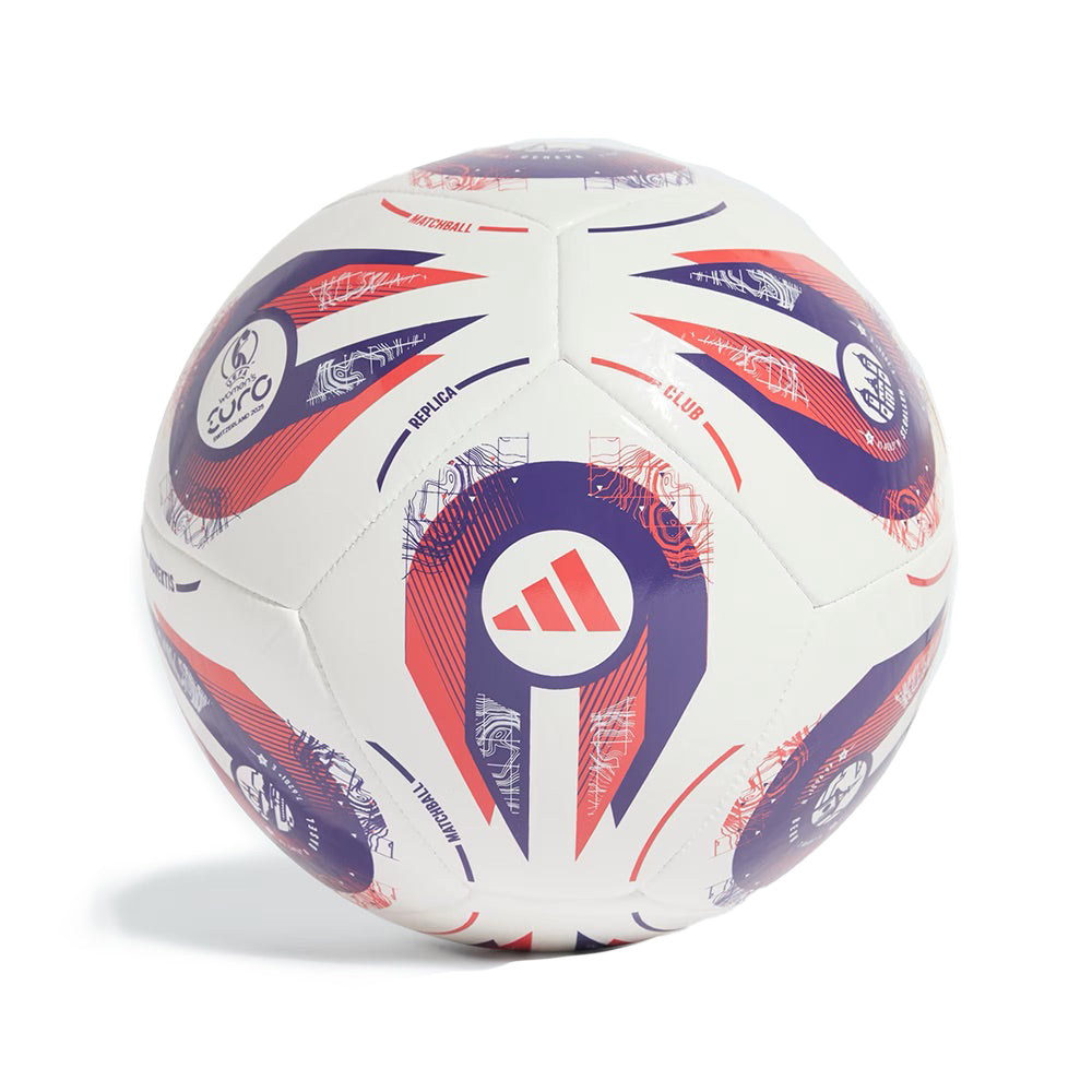 Adidas Women's Euro25 Club Football Ball (White/Panton/Panton)