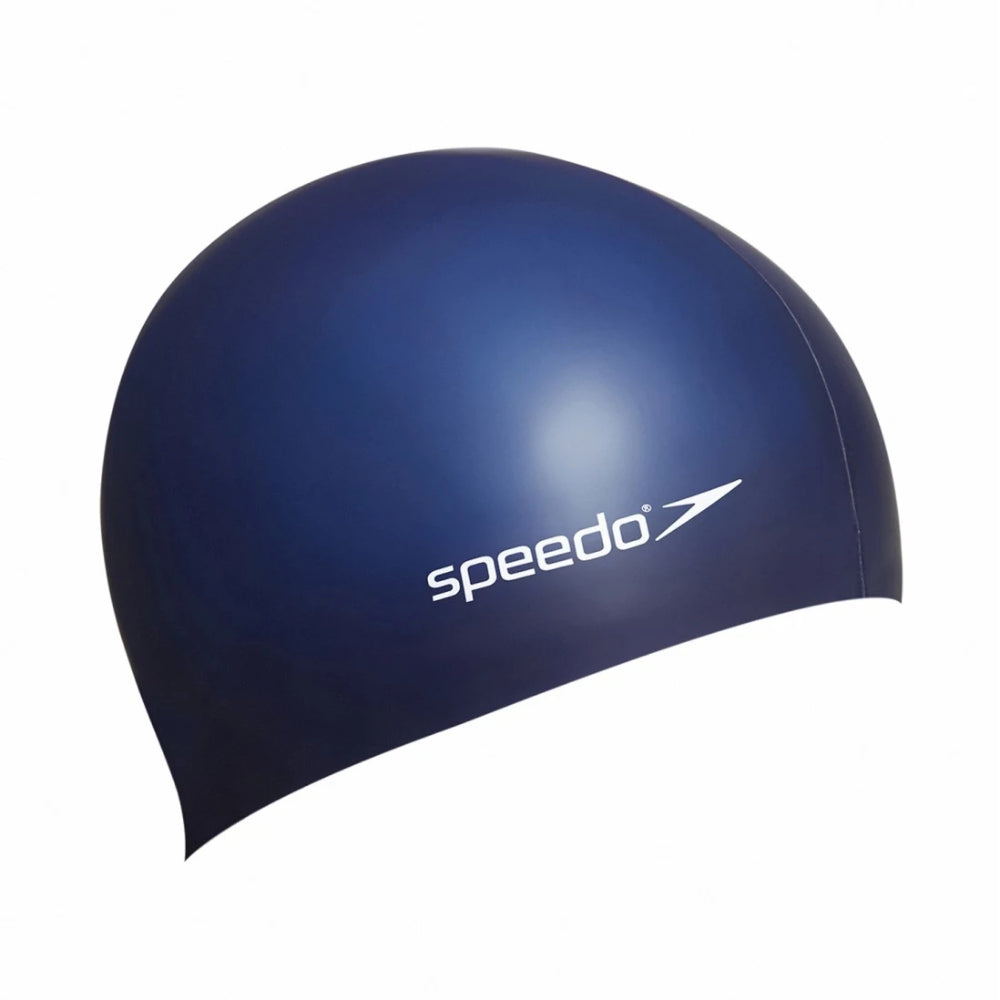 Speedo Adult's Flat Silicone Swimming Cap (Navy)