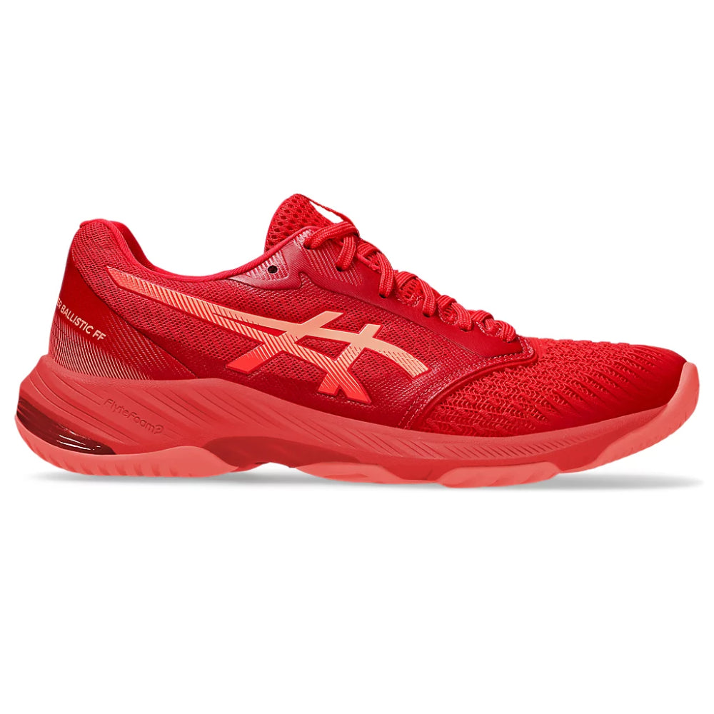 ASICS Men's Netburner Ballistic FF3 Badminton Shoe (Speed Red/Sun Coral)