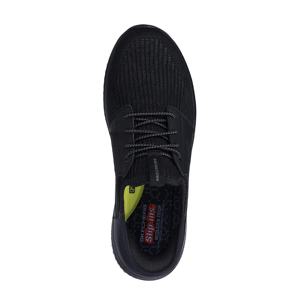 SKECHERS Men's Delson 3.0 Lavell Running Shoe (Black)