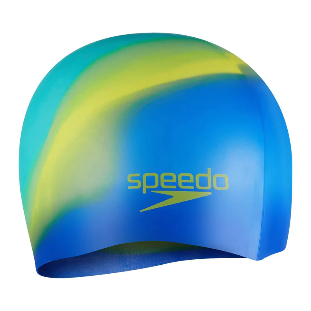 Speedo Junior's Multi Color Swimming Cap (Blue)