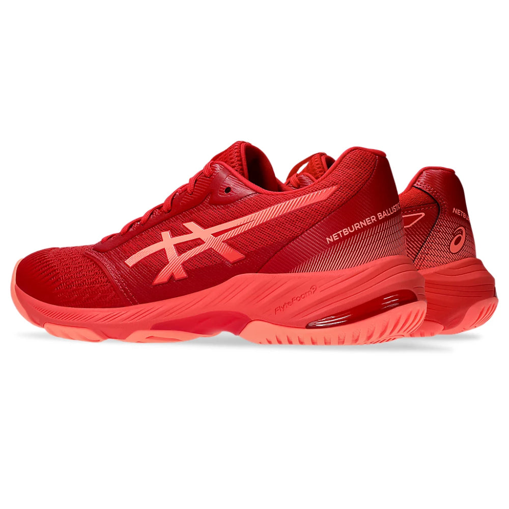 ASICS Men's Netburner Ballistic FF3 Badminton Shoe (Speed Red/Sun Coral)