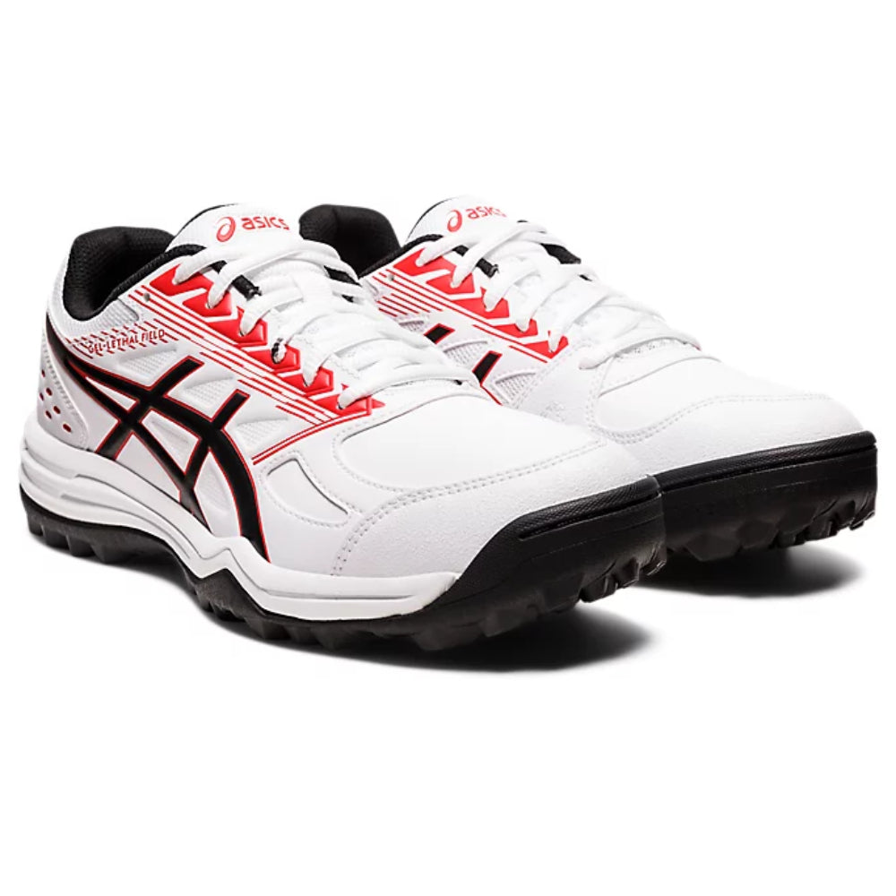 asics Gel-Lethal Field new Cricket White,Red Shoes