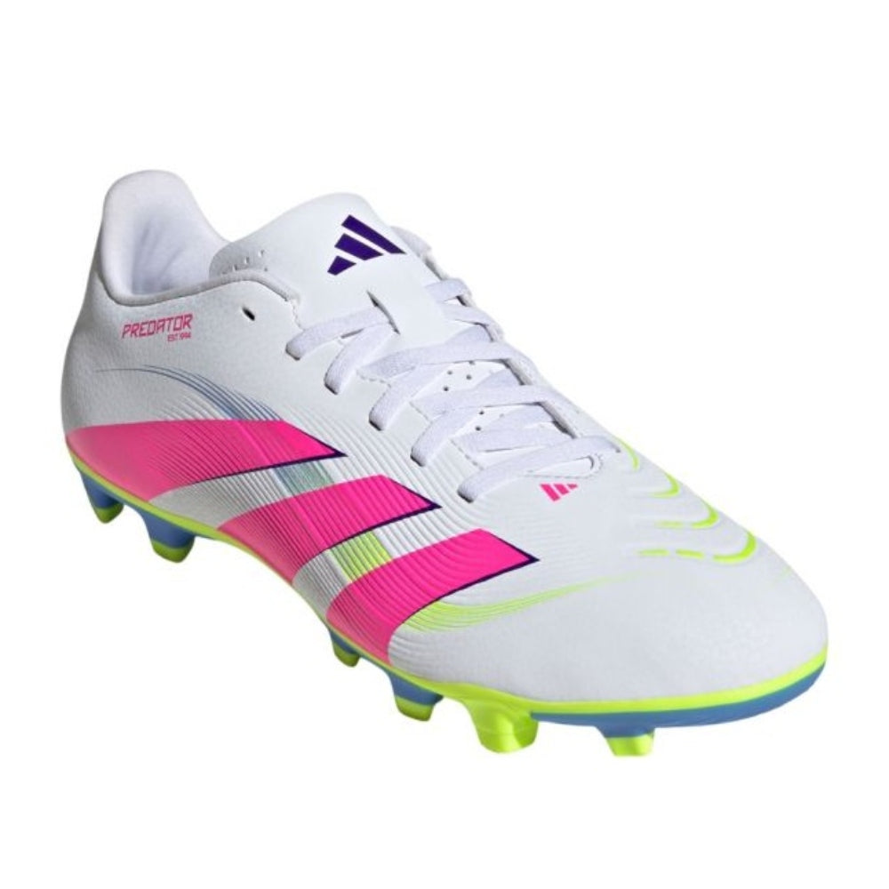 Adidas Predator Club FG/Mg Football Shoe (White/Pink/Green)