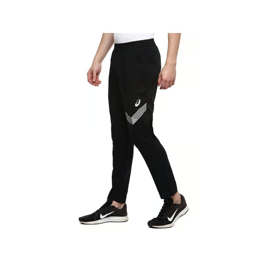 asics men pattern woven Black pant