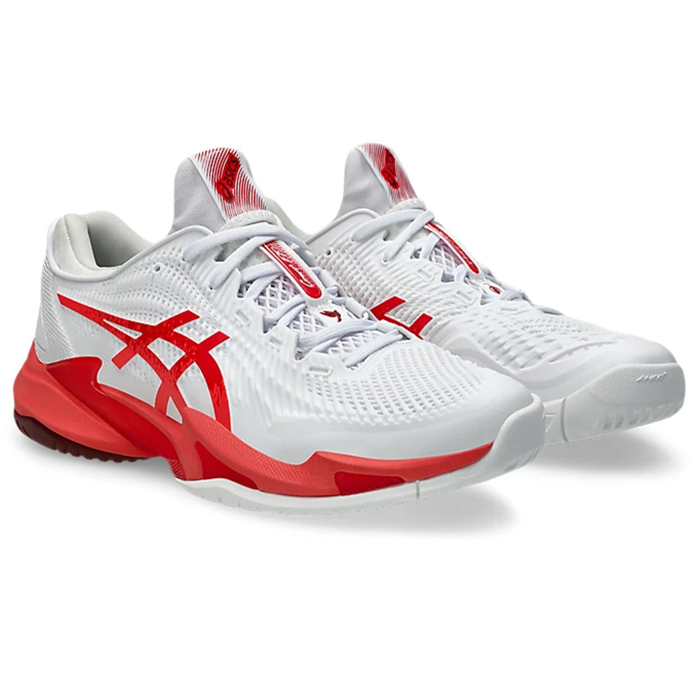 ASICS Men's Court FF 3 Novak Tennis Shoe (White/Electric Red)