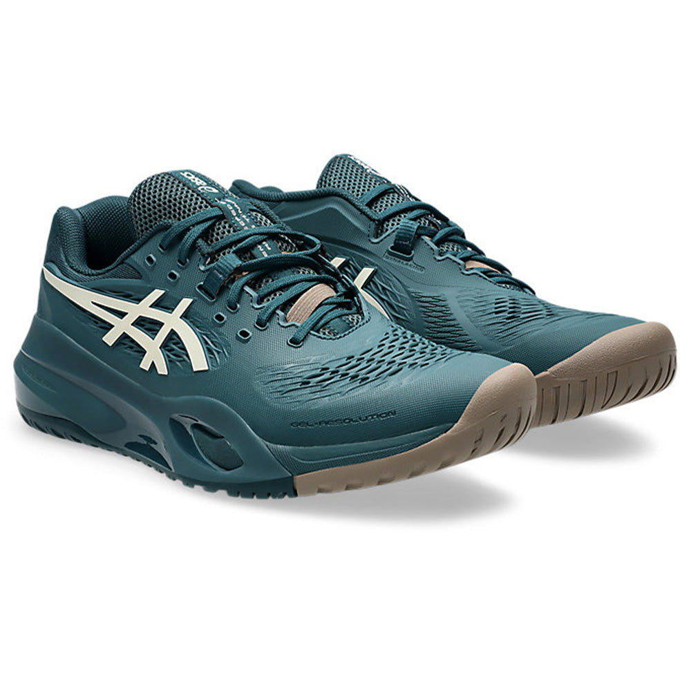 ASICS Men's Gel-Resolution X Tennis Shoe (Saxon Green/Birch)