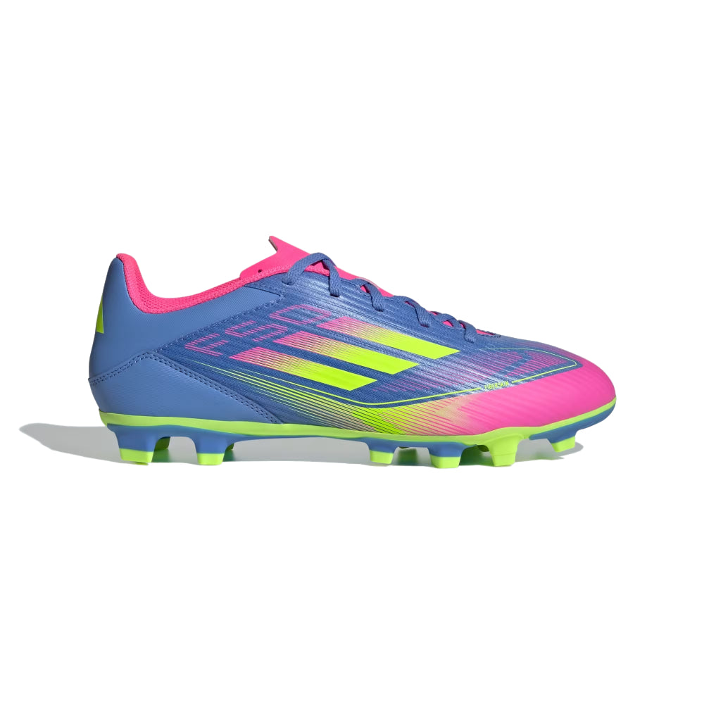 Adidas Men's F50 Club Firm/Multi Ground Football Shoe (Blue/Lemon/Pink)
