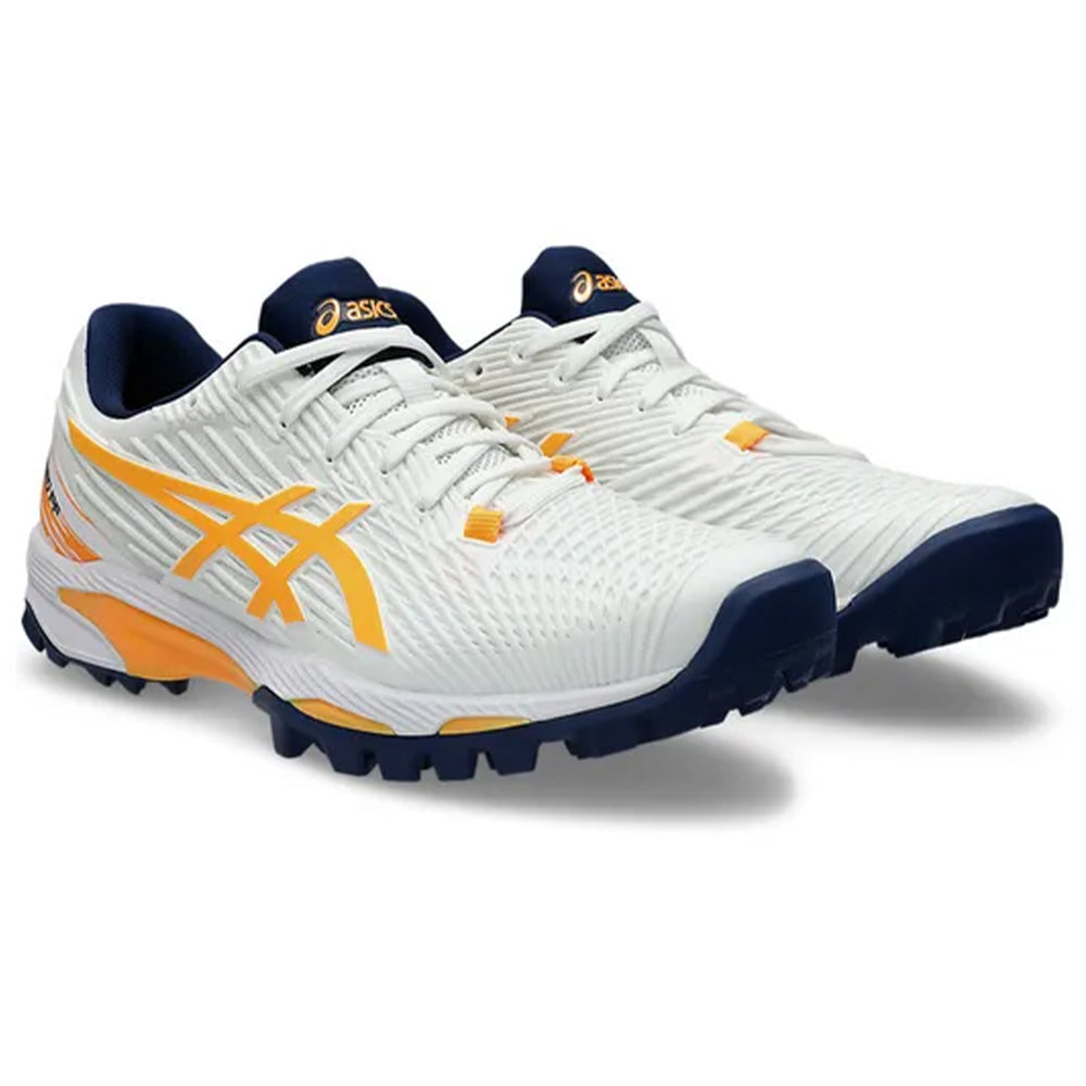 ASICS Men's Field Speed FF Hockey Shoes (White/Stadium Orange)