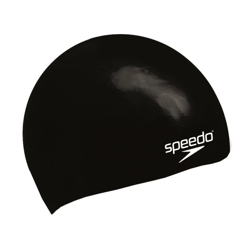 Speedo Junior's Moulded Silicon Swimming Cap (Black)