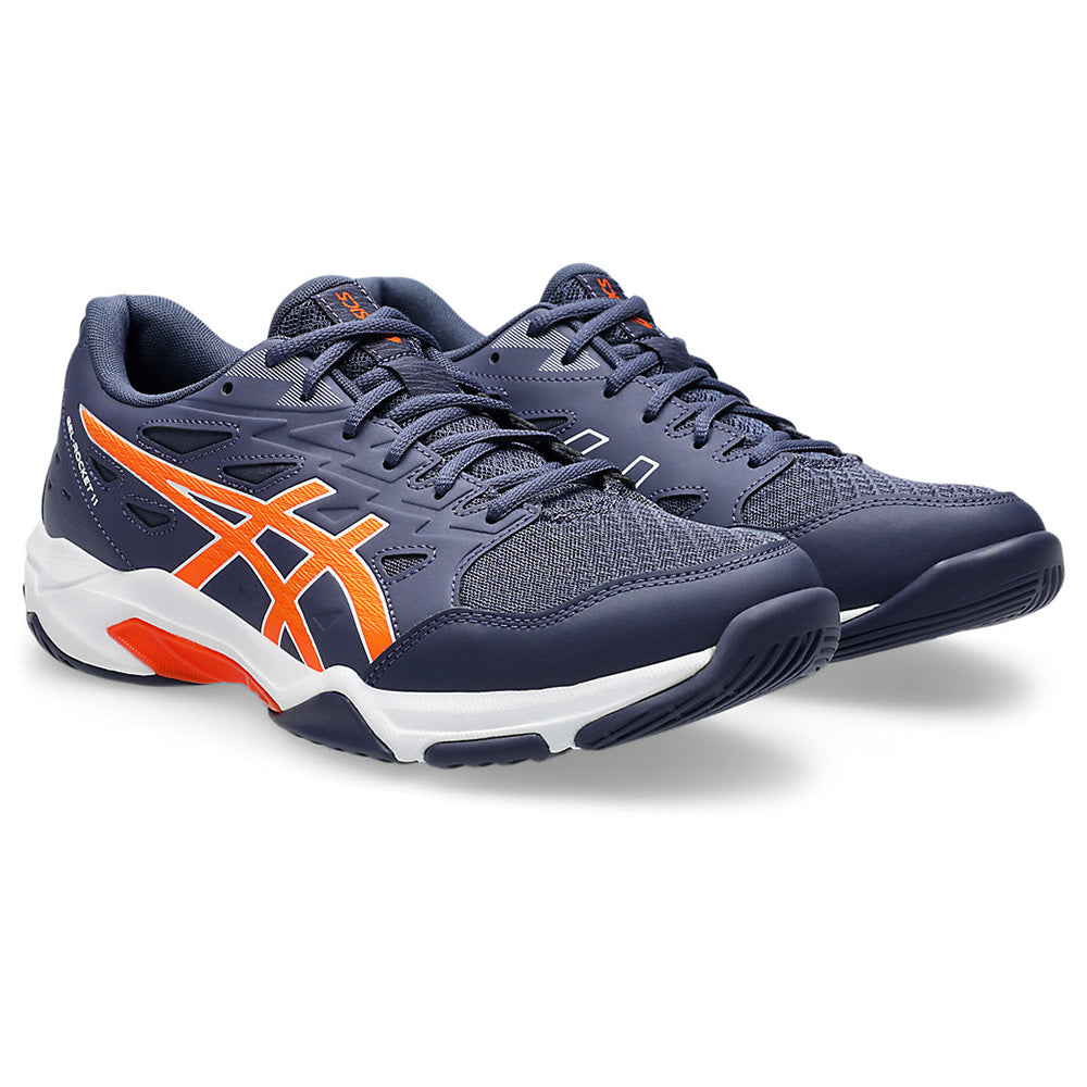 ASICS Men's Gel-Rocket 11 Badminton Shoe (Indigo Fog/Nova Orange)