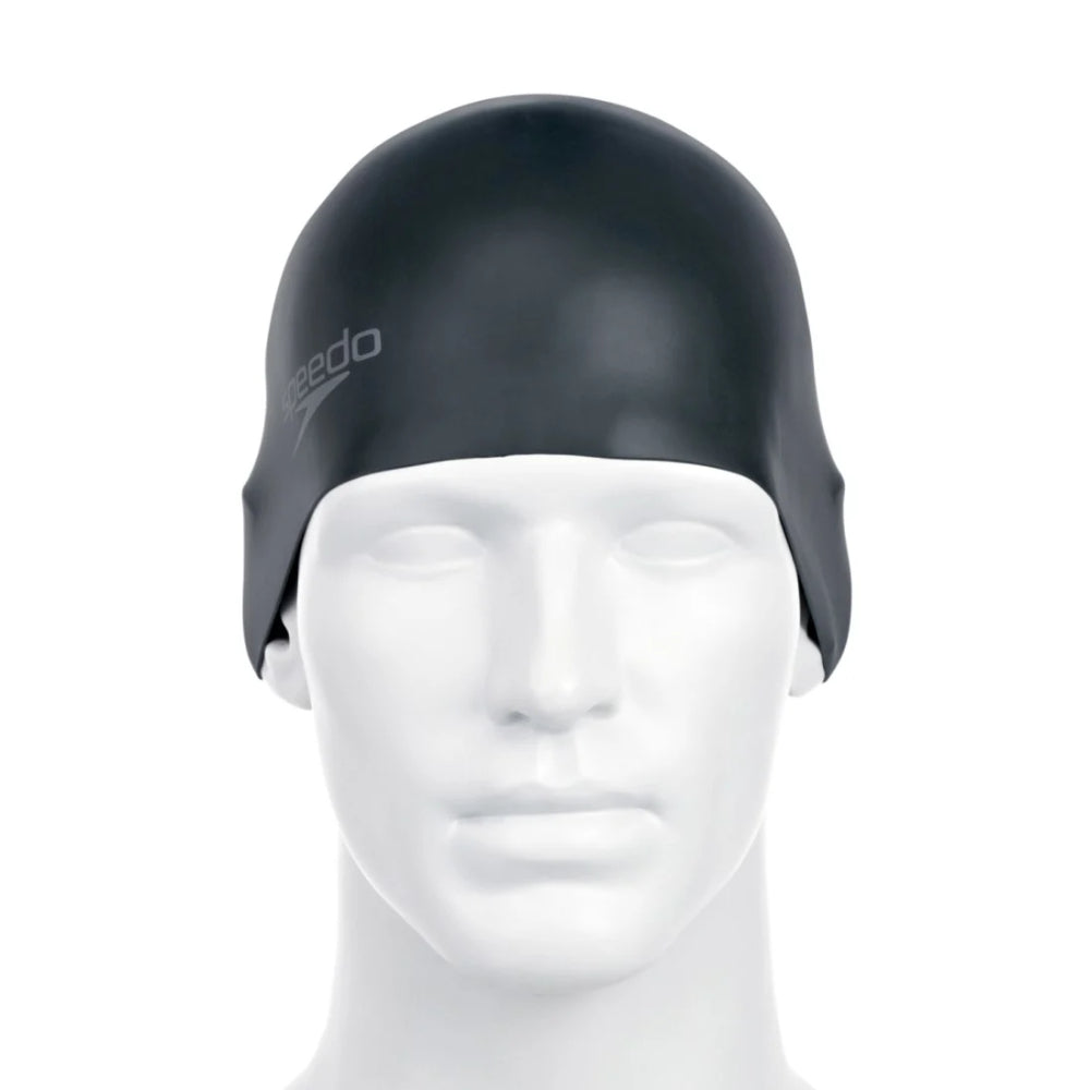 Speedo Adult's  Moulded Silicon Swimming Cap (Black)