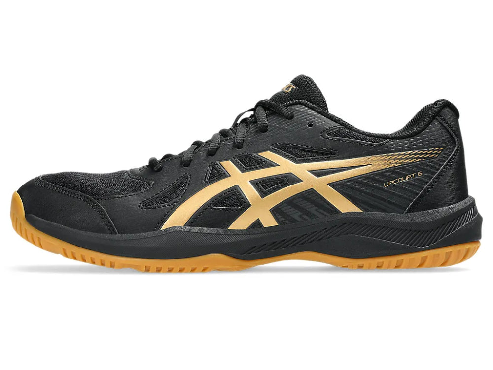 ASICS Men's Upcourt 6 Badminton Shoe (Black/Pure Gold)