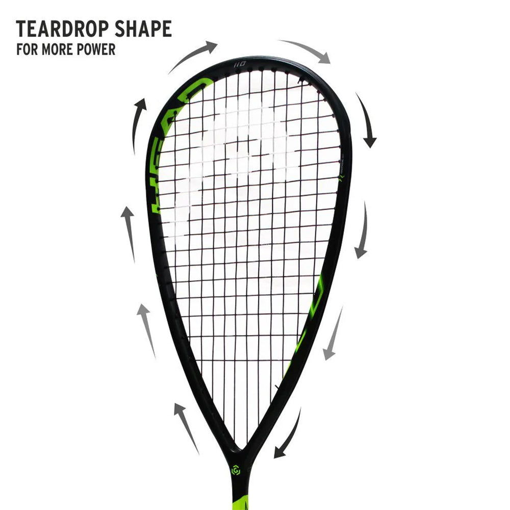 Head Graphene 360 Speed 110 Squash Racquet (Black/Green)