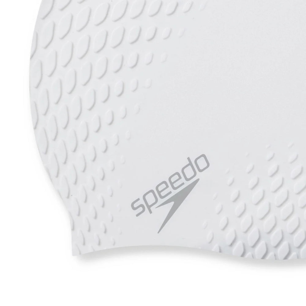 Speedo Adult's Bubble Active + Swimming Cap (White)