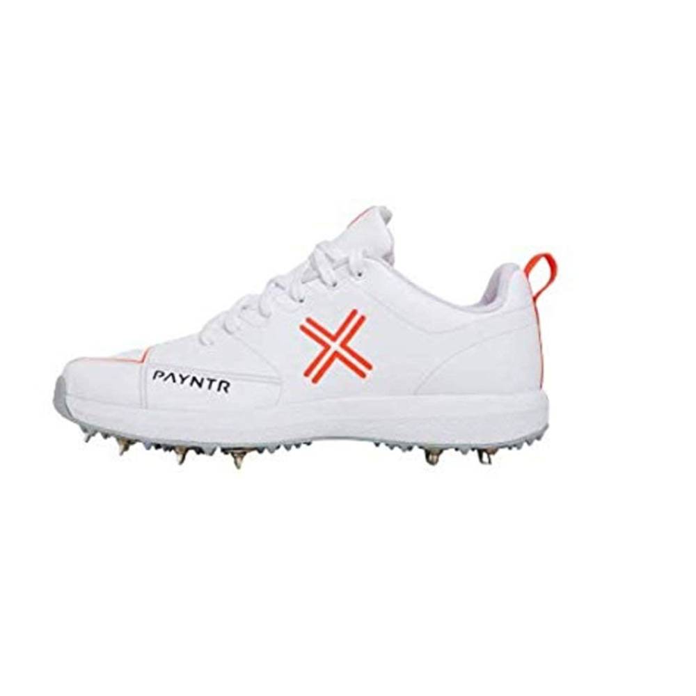2024 PAYNTR Men Batting Spike White Cricket Shoe