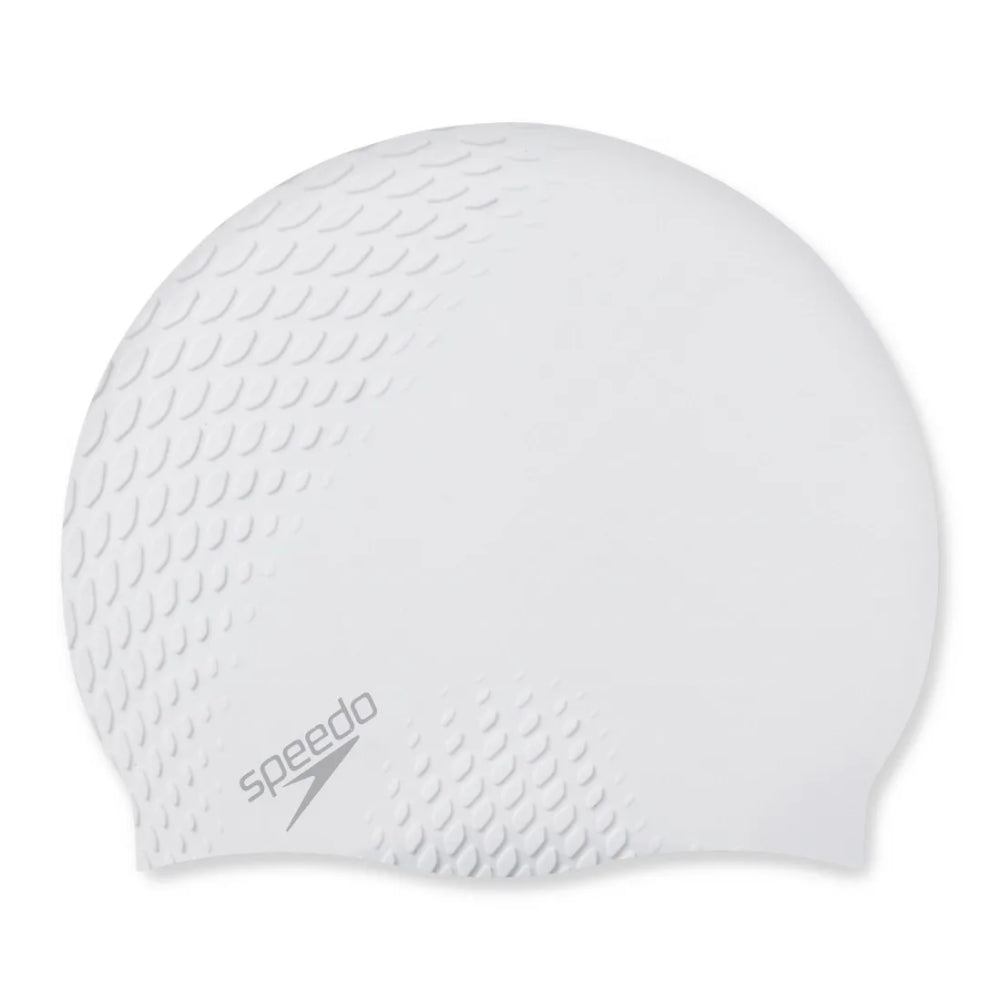 Speedo Adult's Bubble Active + Swimming Cap (White)