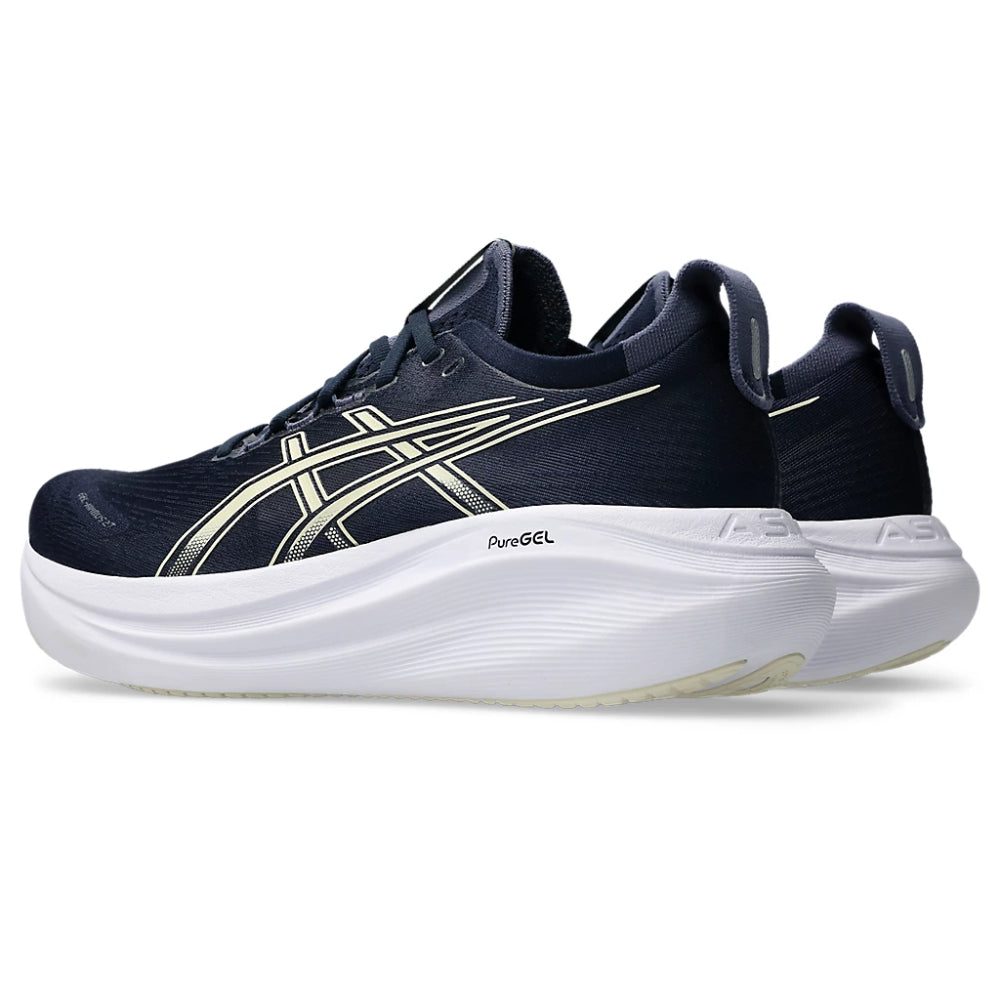 ASICS Men's Gel-Nimbus 27 Running Shoe (Midnight/Vanilla)