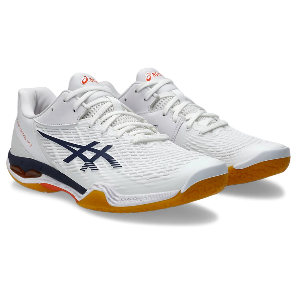 ASICS Men's Court Control FF 3 Badminton Shoe (White/Indigo Fog)