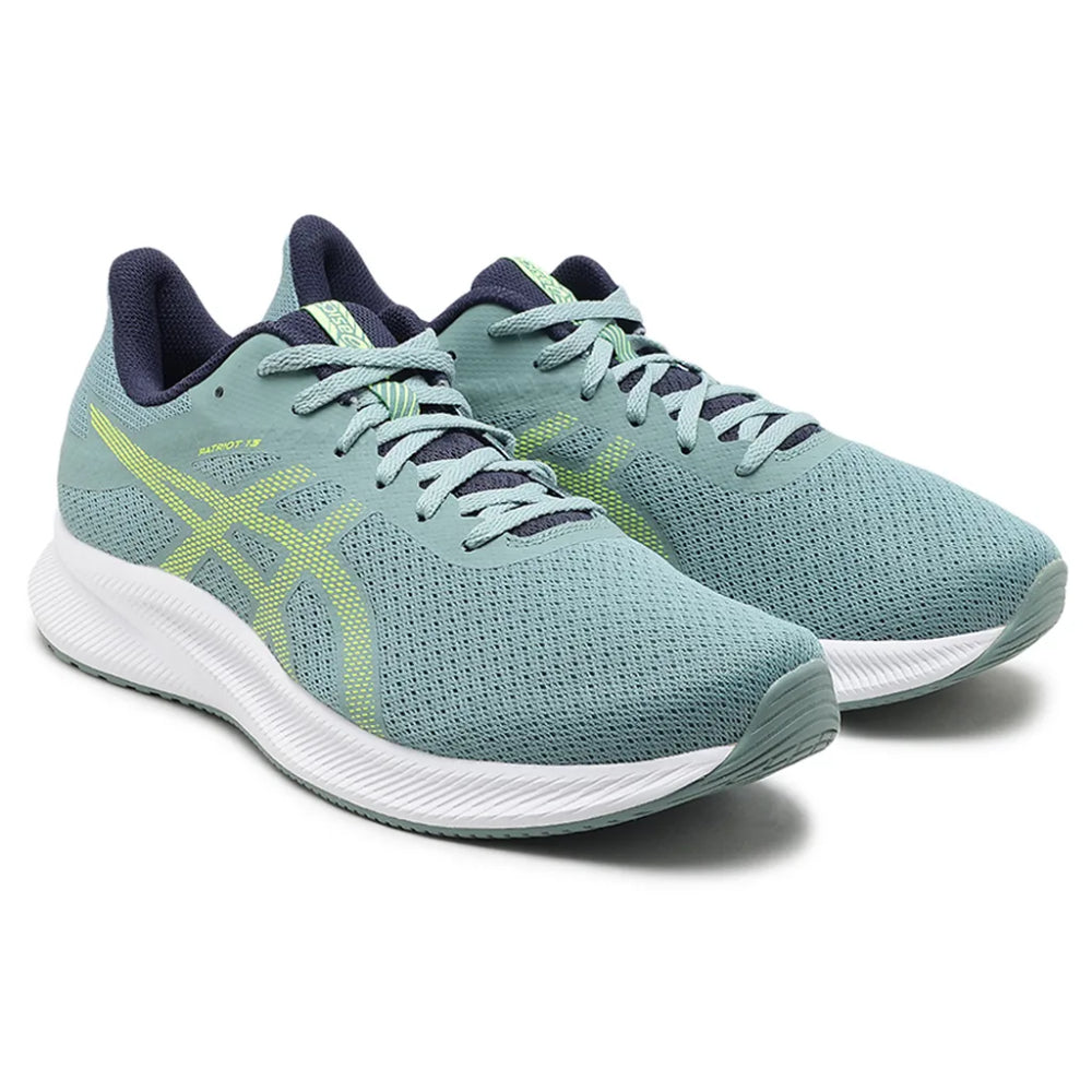 ASICS Men's Patriot 13 Running Shoe (Celadon /Safety Yellow)