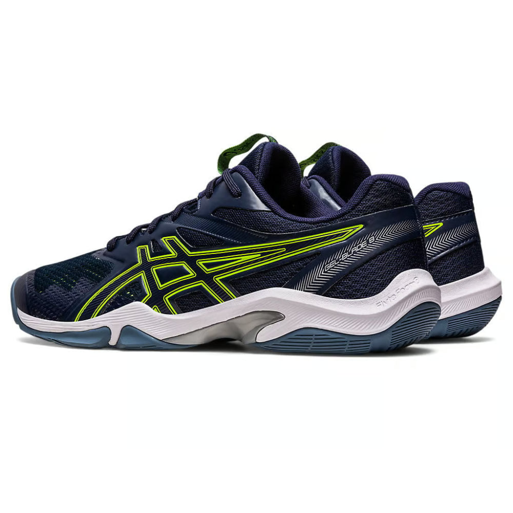 asics Gel-Blade 8 latest badminton Midnight,Hazard Green Shoes
