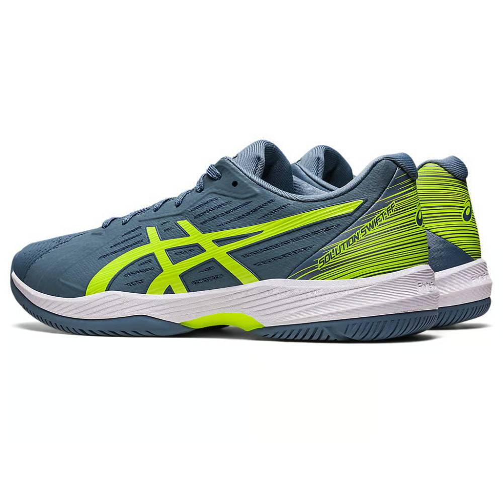 asics Solution Swift FF top tennis Steel Blue,Hazard Green Shoes