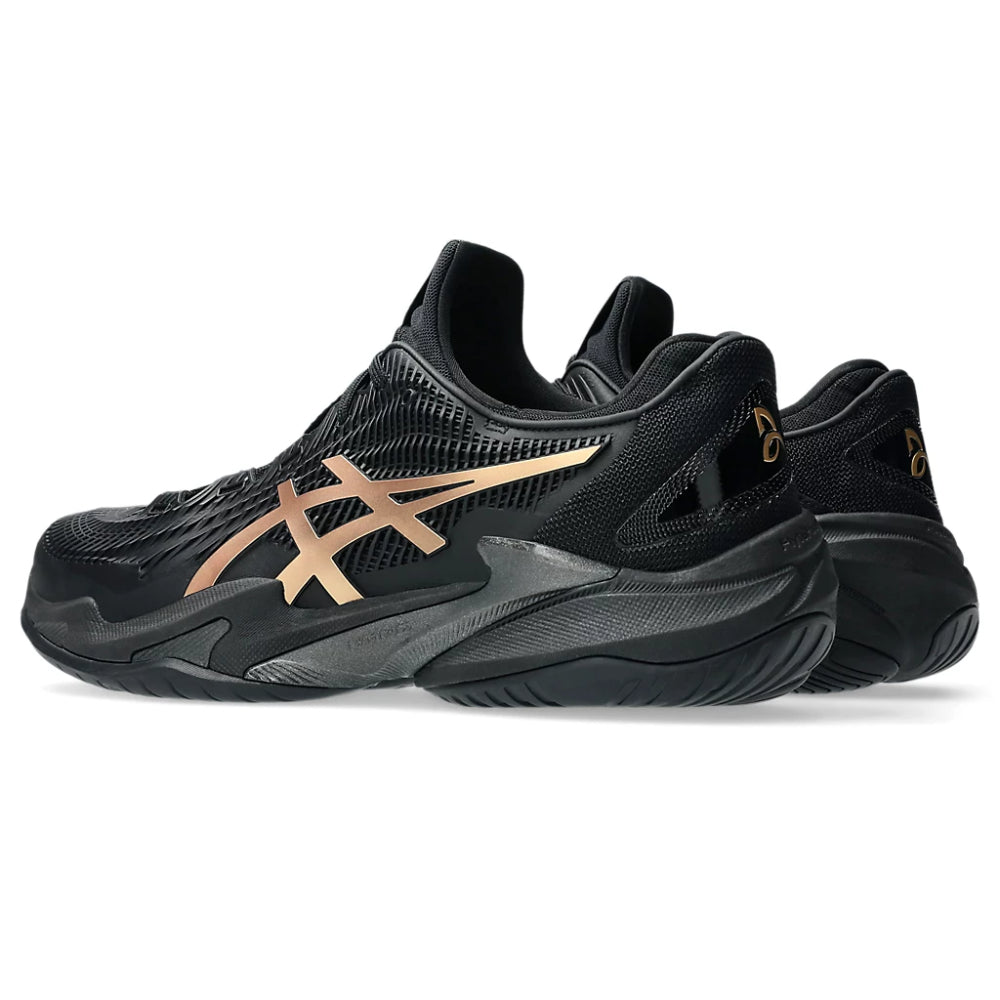 ASICS Men's Court FF 3 Novak Night Energy Tennis Shoe (Black/Prism Gold)