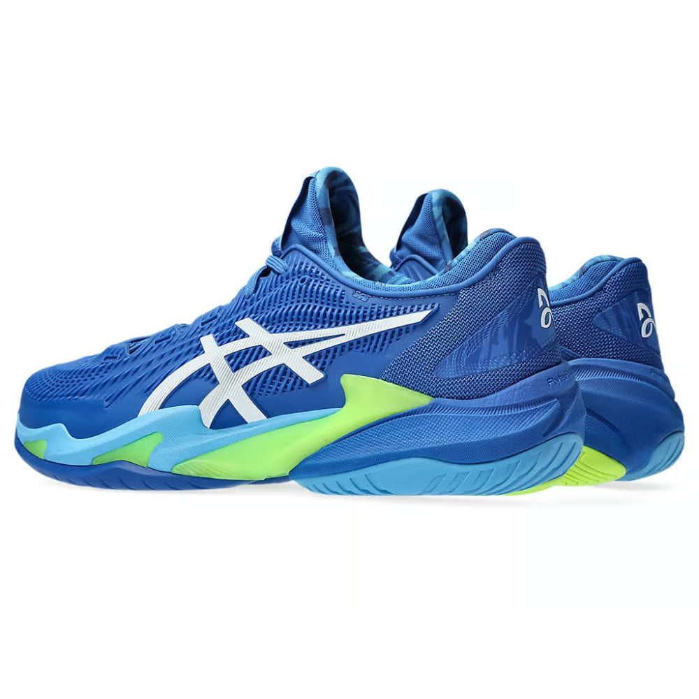 asics men court Tuna Blue,White tennis Shoe