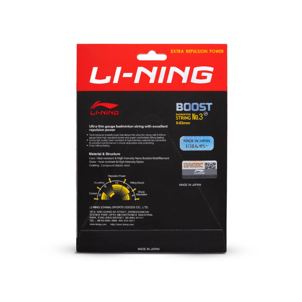 Recommended Li-Ning No. 3 Boost Black Badminton String