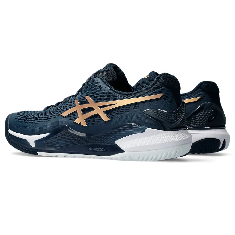 asics Gel-Resolution 9 latest tennis French Blue,Pure Gold Shoes