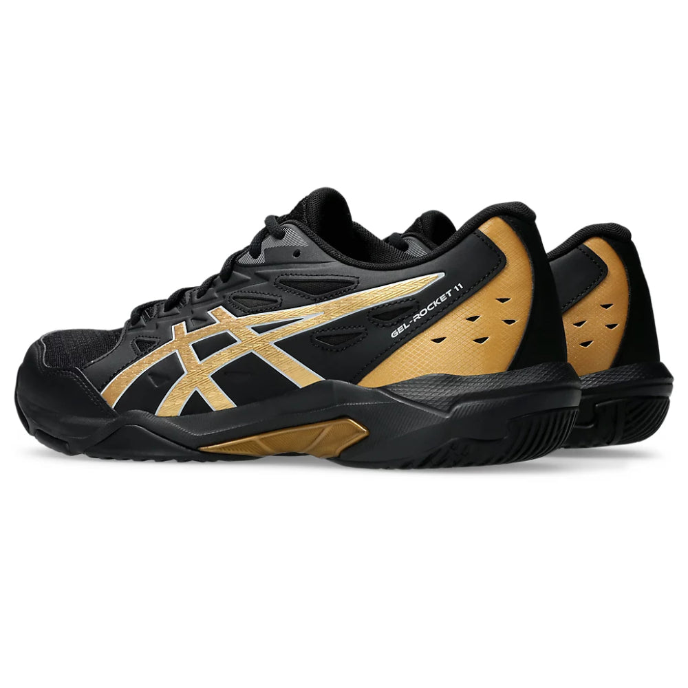 ASICS Men's Gel-Rocket 11 Badminton Shoe (Black/Piedmont Grey)