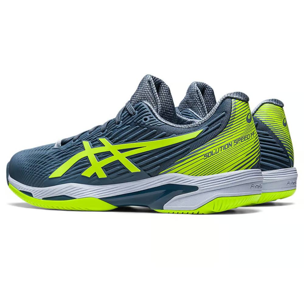 asics Solution Speed FF 2 Novak new tennis Steel Blue,Hazard Green tennis shoe